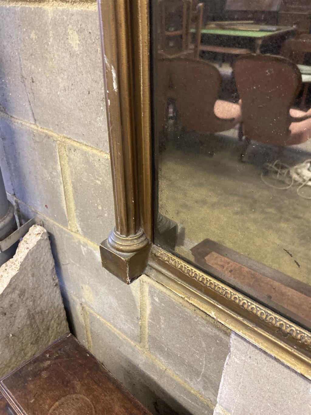 A Regency giltwood and gesso pier glass, width 52cm height 97cm